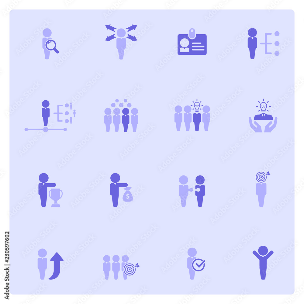 Fototapeta premium Human resources icons - human resource icon set.