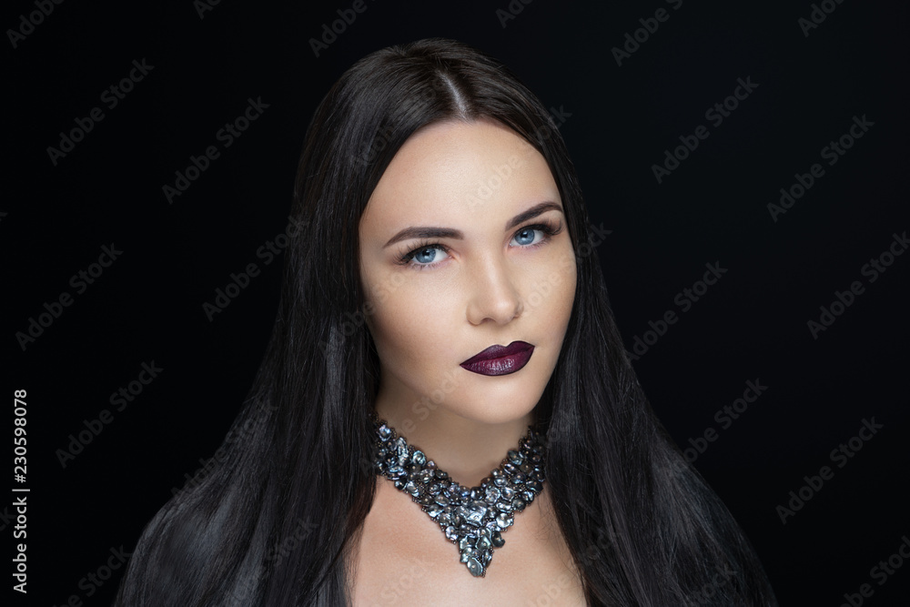 Sexy girl with gorgeous black hair Sexy girl with gorgeous black hair