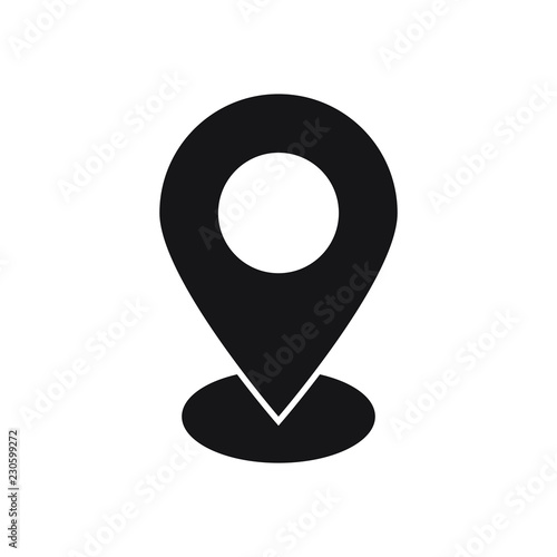 Maps pin. Location map icon. Location pin. Pin icon vector.