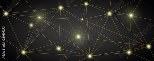 gold digital network luxury technical background