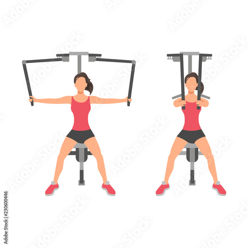 Woman workout fitness, aerobic and exercises. Vector Illustration.