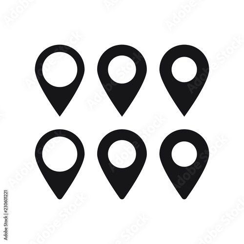 Set of maps pin. Location map icon. Location pin. Pin icon vector.