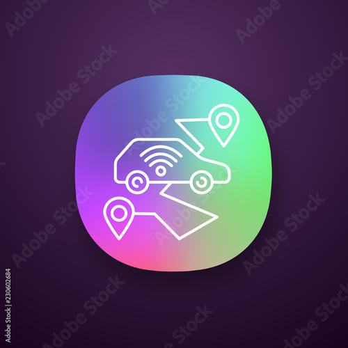 Self driving car app icon