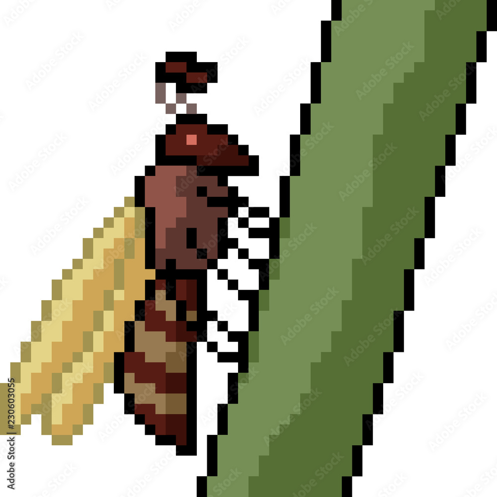 Fototapeta premium vector pixel art hornet