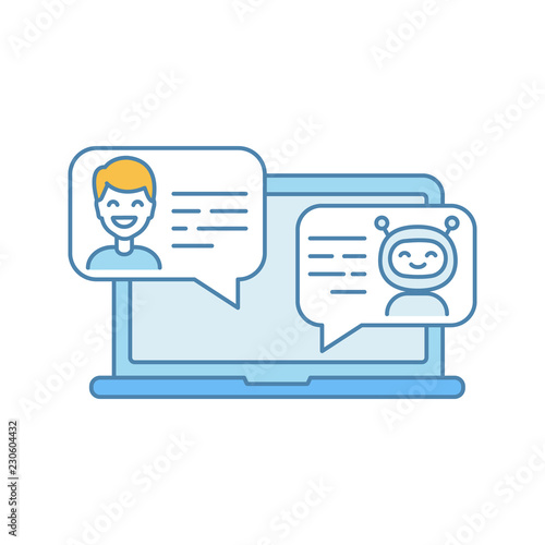 Support chatbot color icon