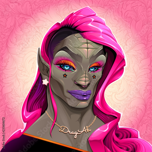 Reptilian Drag Queen called DragAh