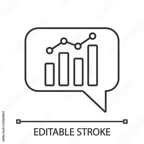 Chatbot graph linear icon