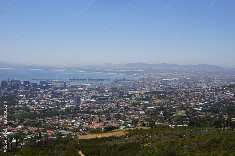 Aerial view of Capetown, South Africa