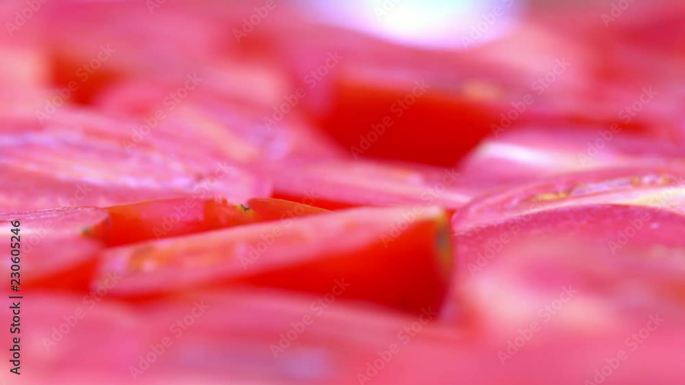 Harvest of tomatoes. It is a lot of tomatoes on a rotary table. 4K. Harvest of tomatoes. It is a lot of tomatoes on a rotary table. 4K.