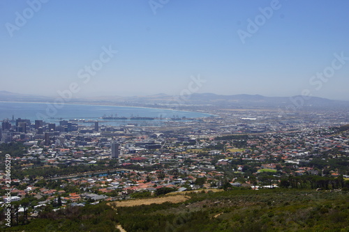 Aerial view of Capetown, South Africa