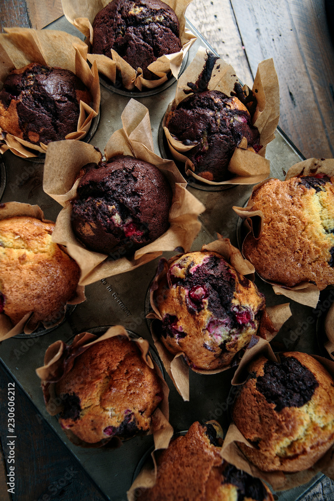 Home Made Cranberry Chocolate Muffins Home Made Cranberry Chocolate Muffins