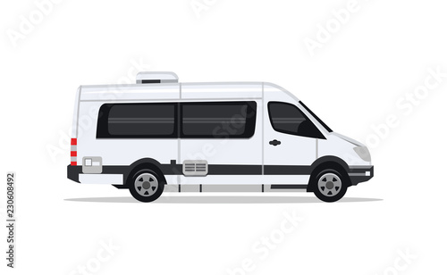 Cool travel van vector illustration