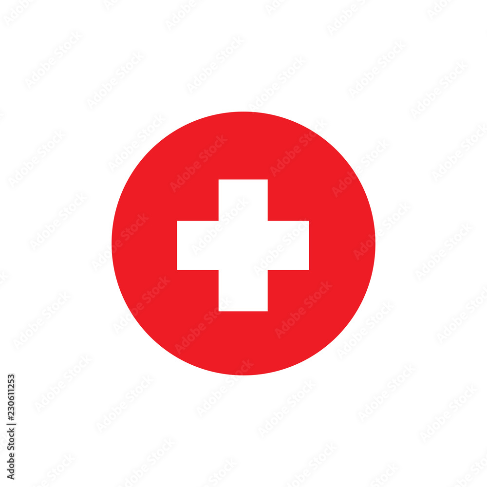 Medical cross icon. Vector illustrations. Flat design. Medical cross icon. Vector illustrations. Flat design.