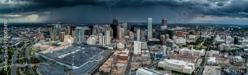Obraz na płótnie A storm cell approaches downtown Denver. w salonie