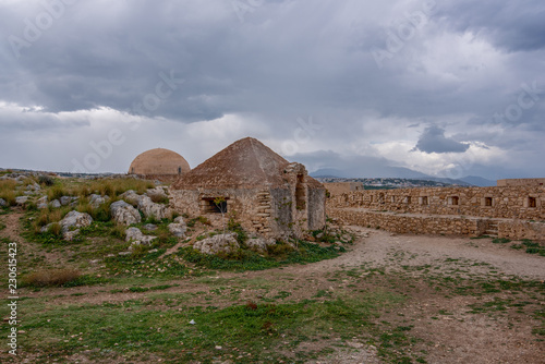 Fortezza Castle - Venetian fortress on hill Paleokastro in  Rethymno. photo