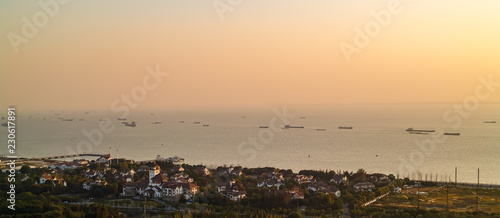 Sunset at Langshan mountain, Nantong, Jiangsu, China