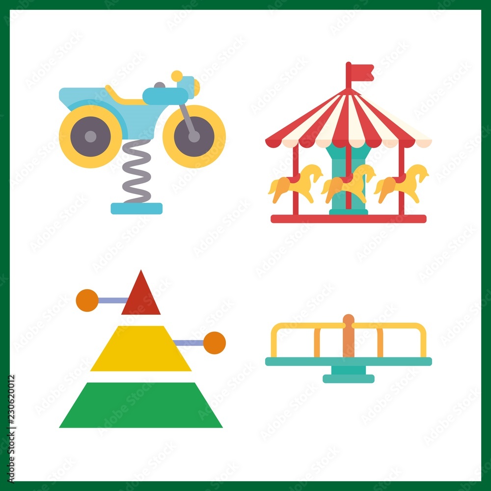 attraction icon. carousel and pyramid vector icons in attraction set. Use this illustration for attraction works. attraction icon. carousel and pyramid vector icons in attraction set. Use this illustration for attraction works.