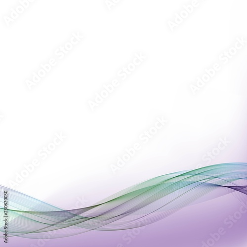 green wave with a purple gradient. vector illustration