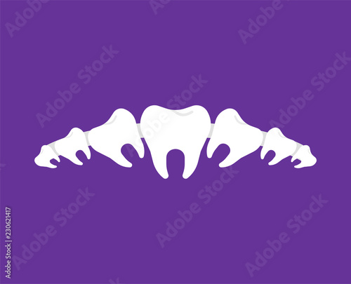 Crown tooth fairy isolated. diadem made of teeth. Cap tooth