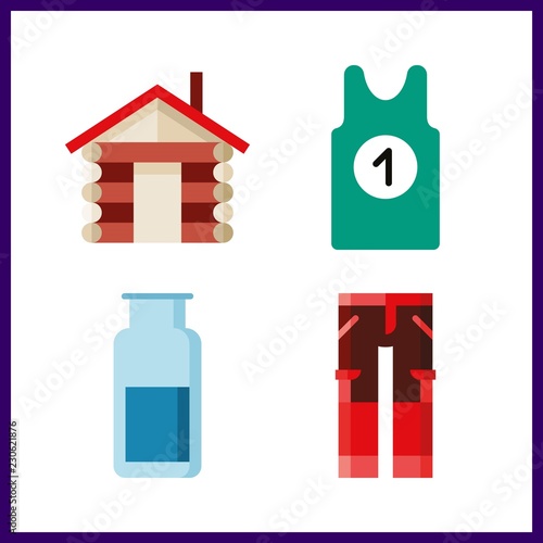 man icon. gas jar and trousers vector icons in man set. Use this illustration for man works.