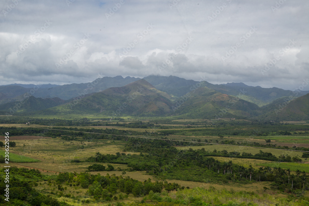 landscape with mountains and clouds cuba