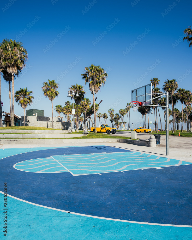 Venice beach basketball court Stock Photo | Adobe Stock