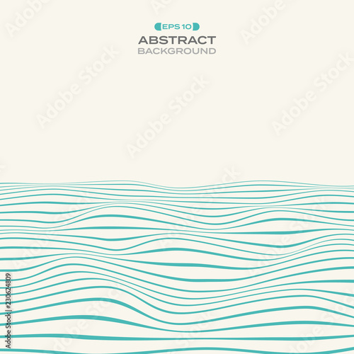 Larrge of blue stripe line wavy pattern background. photo