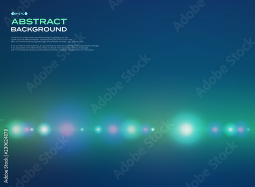 Abstract of spectrum glowing stipe line pattern on green blue background.