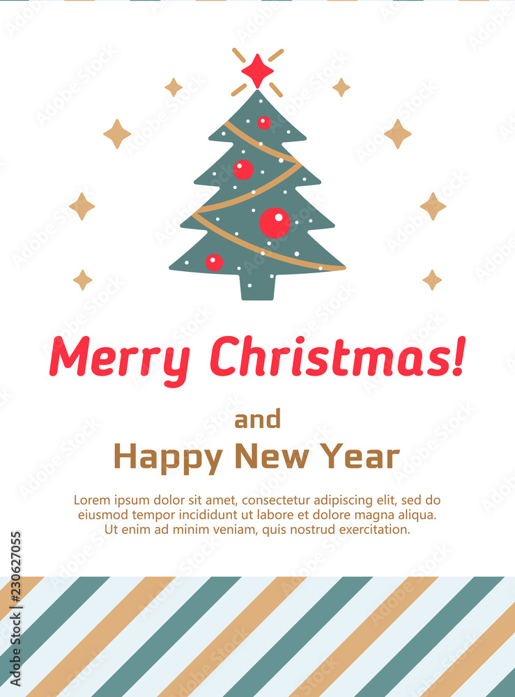 Vector modern card with abstract Christmas tree Vector modern card with abstract Christmas tree