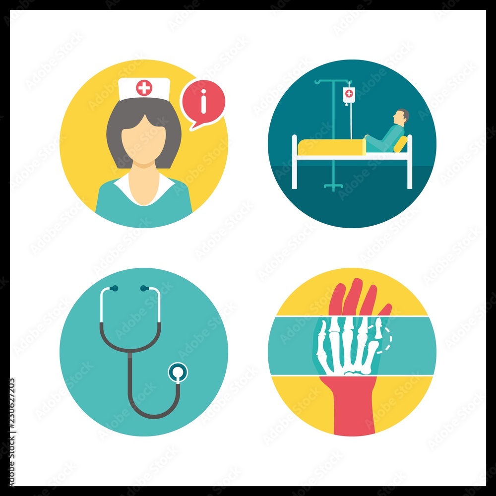 4 physician icon. Vector illustration physician set. stethoscope and x ray icons for physician works 4 physician icon. Vector illustration physician set. stethoscope and x ray icons for physician works