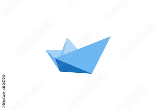 Free Download origami paper ship isolated on white background - GFXLoad