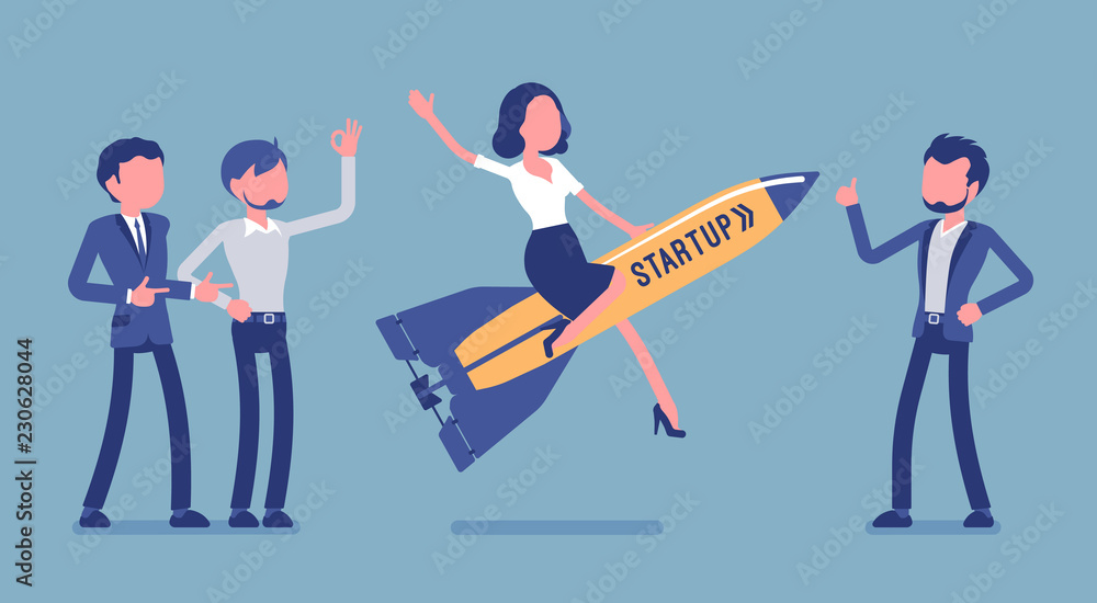 Start up rocket launching Start up rocket launching