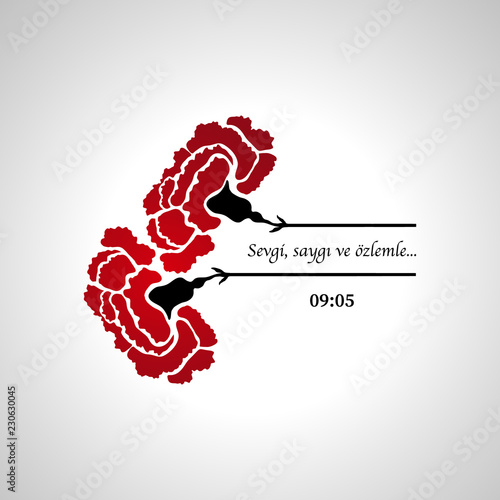 10 November, Death Day anniversary with carnation flower