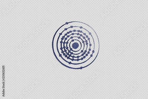 blue REACTIVE 3D illustration on transparent background