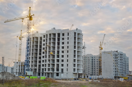 Construction site. Housing and urban development.