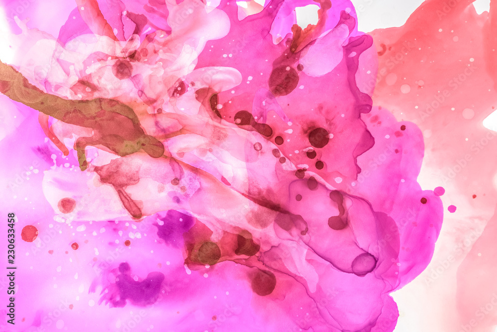 beautiful violet and red splashes of alcohol inks as abstract backdrop beautiful violet and red splashes of alcohol inks as abstract backdrop