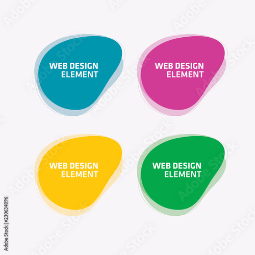 Set of colorful labels
