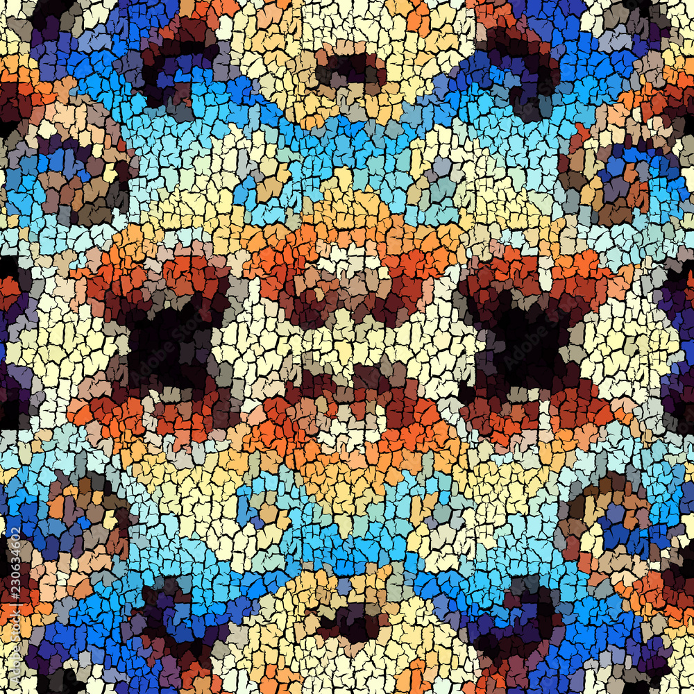 Obraz premium Seamless background pattern. Crackled grunge vintage surface. Vector image.