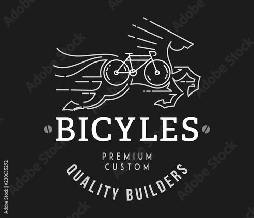 Bicycles top quality builders white on black