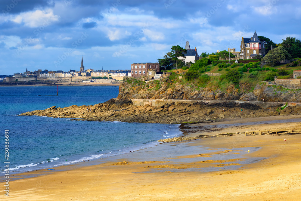 Brittany atlantic coast with St Malo and Dinard towns