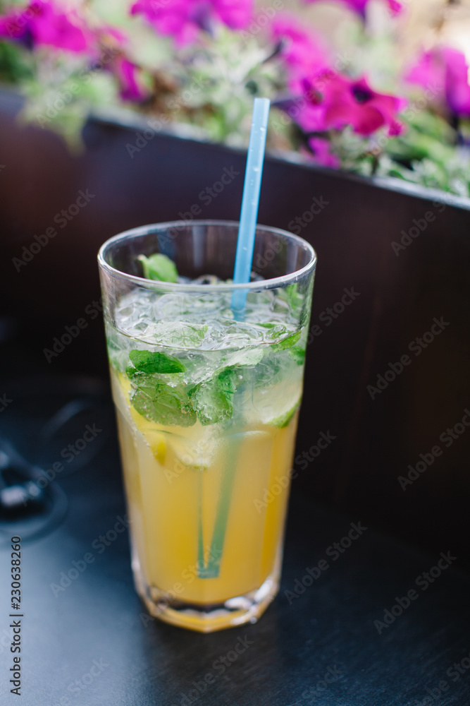 cocktail with lemon and mint cocktail with lemon and mint