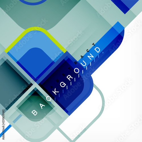 Abstract background, square shapes geometric composition