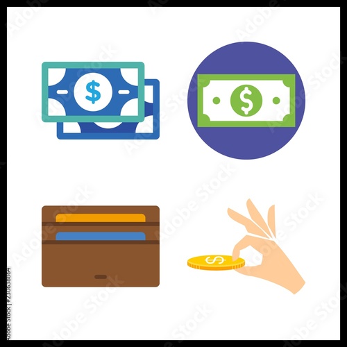 coin icon. penny and money vector icons in coin set. Use this illustration for coin works.