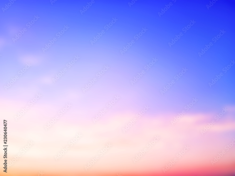 Blurred image of twilight sunset sky nature abstract background, can be used for your design