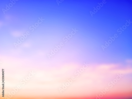 Blurred image of twilight sunset sky nature abstract background, can be used for your design