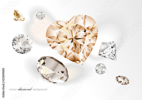 Luxury background with vector diamonds for modern design