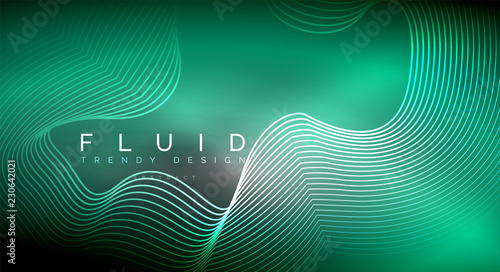 Digital flowing wave particles abstract background