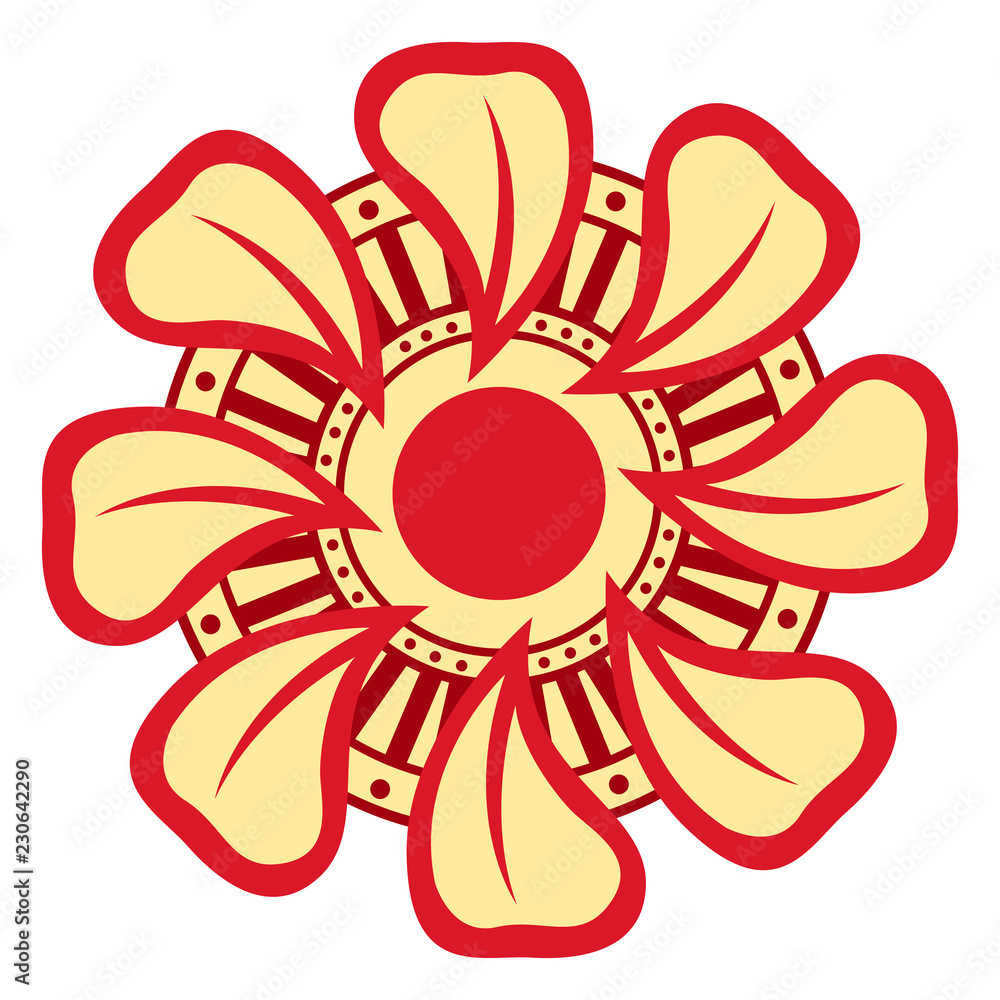 Isolated asian style flower image. Vector illustration design Isolated asian style flower image. Vector illustration design