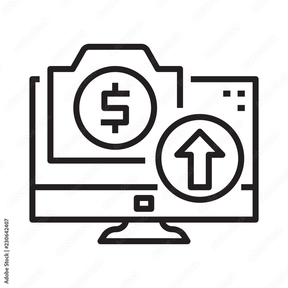 media online website line icon