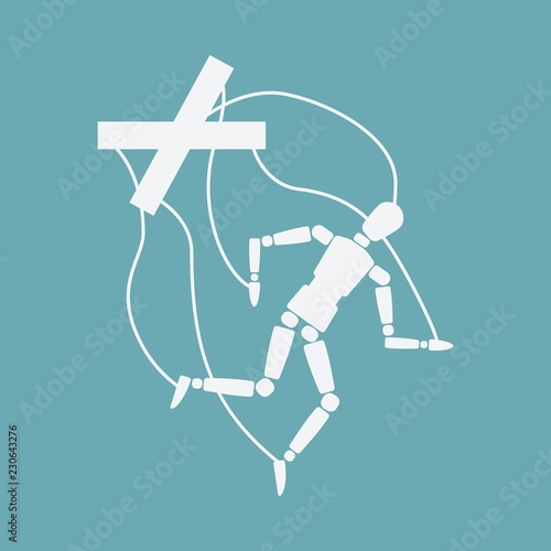 World Suicide Prevention Day concept. broken puppet